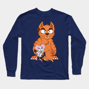 Dr Catnip and his monster cat MouseTrap Long Sleeve T-Shirt